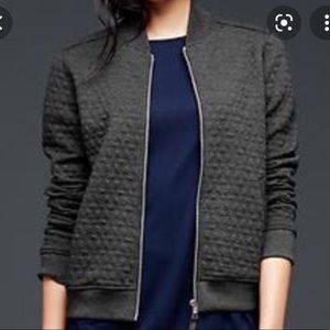 GAP Black Star Flower Quilted Bomber Jacket